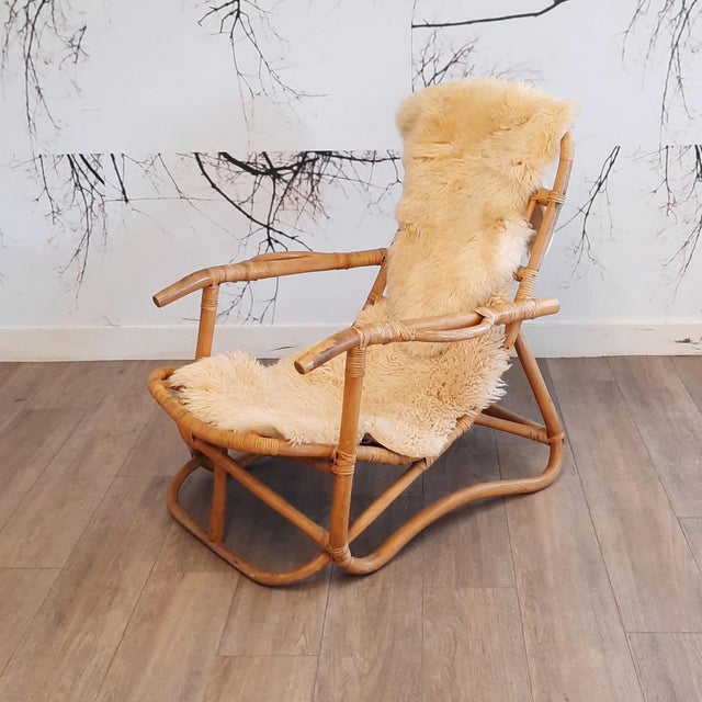 Vintage Rattan Lounge Chairs, 1980s, Set of 2 For Sale - Image 8 of 12