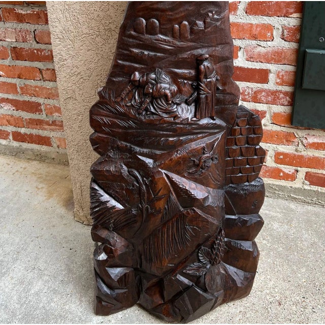 Late 19th Century Antique French Carved Wood Wall Sculpture the Gleaners by Jean Francois Millet For Sale - Image 5 of 13