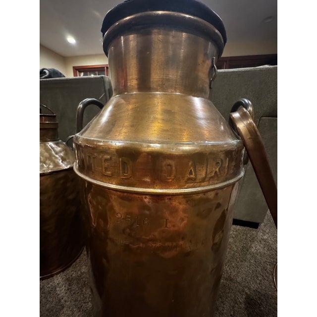 Vintage Copper Dairy Vessel Collection, 5-Piece Decorative Farmhouse Set For Sale - Image 10 of 12