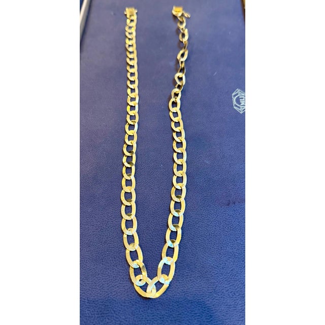 Early 21st Century Vintage 18 Karat Yellow Gold 19.7 Gm Miami Cuban Link Like Chain Unisex, 22" For Sale - Image 5 of 18