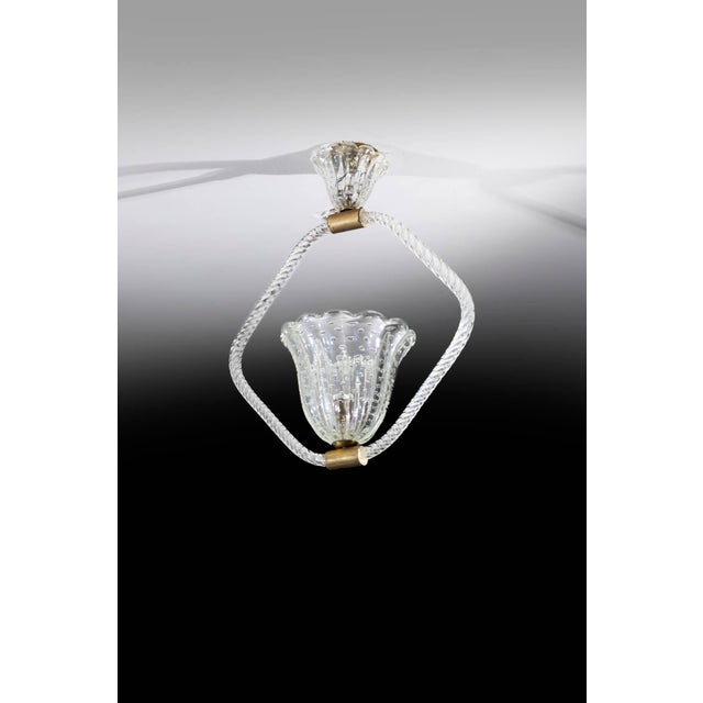 Vintage Pendant Lamp from Barovier & Toso, 1940s For Sale - Image 4 of 4
