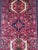 Wool pile genuine hand made very fine vintage Persian Heriz runner-