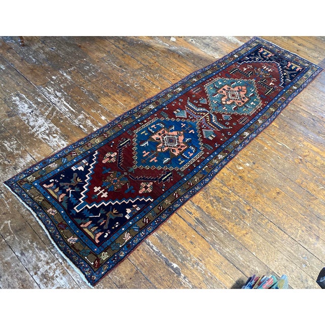 Antique Heriz Runner Rug, 1890s For Sale - Image 5 of 18