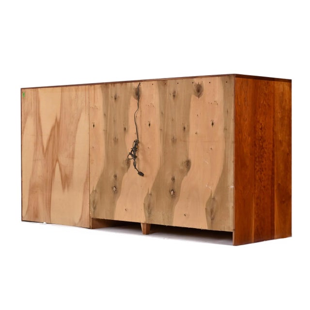 Custom Made Buffet Credenza With Lighted Wine Bar and Hidden Bar Cart For Sale - Image 17 of 17