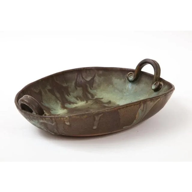Gray 1960s Studio Made Pottery Decorative Bowl For Sale - Image 8 of 13