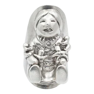 925 Sterling Silver Kachina Doll Native American Southwestern Cocktail Ring Size 6