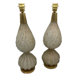 Murano Glass Table Lamps from Avem, 1950, Set of 2 For Sale