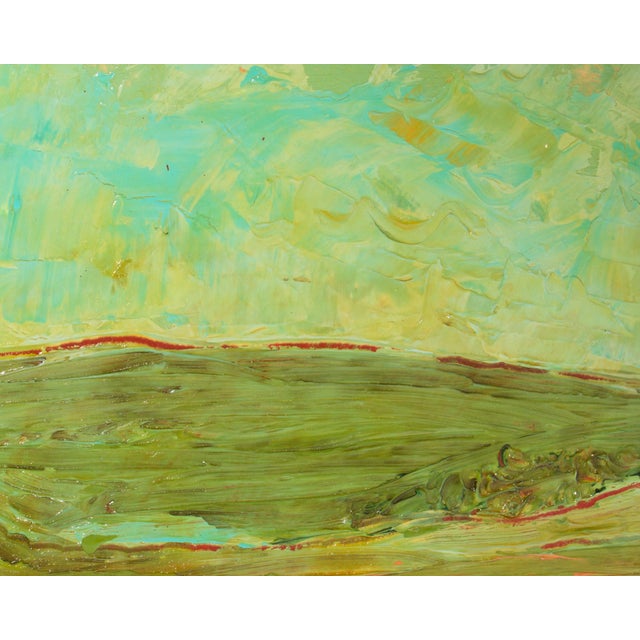 1980s “Ga” Abstract Acrylic Landscape Diptych by Harry Hilson For Sale - Image 4 of 10