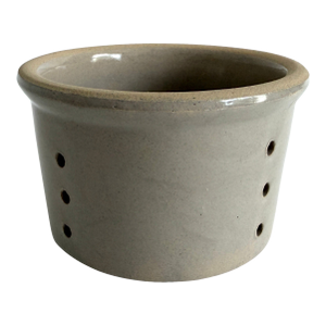 Vintage French Stoneware Faisselle Strainer Bowl