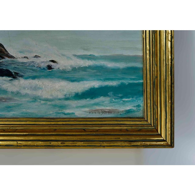 Vintage Seascape Painting For Sale - Image 4 of 4
