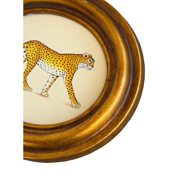 Hand-painted by master artists using acrylic paints and natural pigments, this cheetah painting features a golden-yellow...