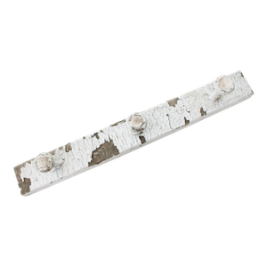 1920's Rustic French Carved Coat/Hat Rack/Distressed White