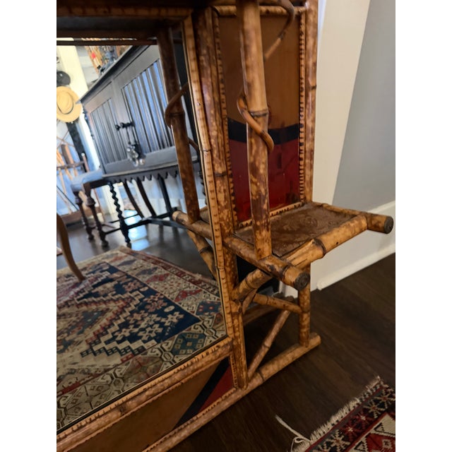 Wood 19th Century English Bamboo Mirror For Sale - Image 7 of 17