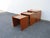 Danish Modern Waterfall Teak Wood Veneer Nesting Side End Tables 3pc Set 6650 For Sale - Image 15 of 15
