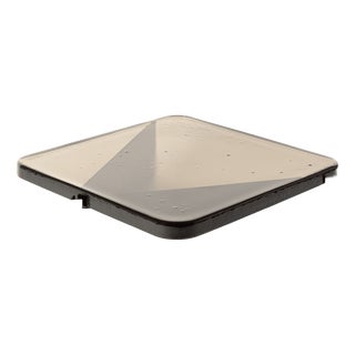 Alwa Square One Super Big Side Table with Smoky Grey Top and Black Base by Sebastian Herkner for Pulpo For Sale