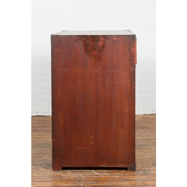 Brown Japanese Taishō Period Early 20th Century Tansu Chest With Five Drawers For Sale - Image 8 of 11