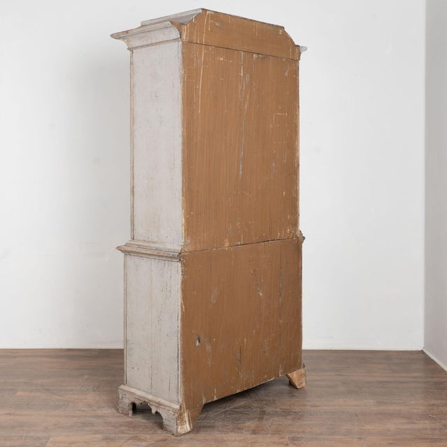 Early 19th Century Swedish Gray Painted Wedding Cabinet For Sale - Image 11 of 11