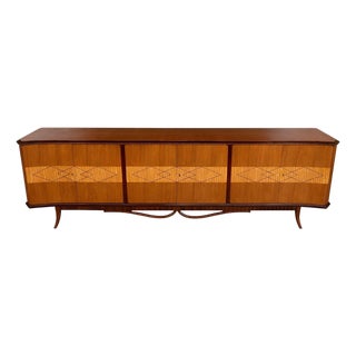 Italian Mid-Century Inlaid Six-Door Sideboard. 1960's. For Sale