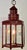 Early 20th Century Large Red Tole Painted Lantern Light Fixture, American 19th Century Circa 1840 For Sale - Image 5 of 5