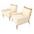 Pair of Mid Century Modern McCobb Chairs Newly Upholstered in Cream Virgin Wool For Sale