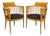 Vintage Postmodern Maple Wood Spindle Barrel Back Lounge Arm Chairs - A Pair For Sale