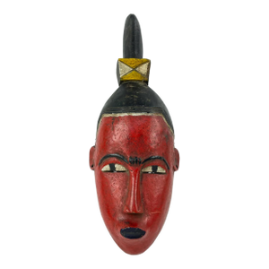 Early 20th Century Baule Red Mask Côte d'Ivoire