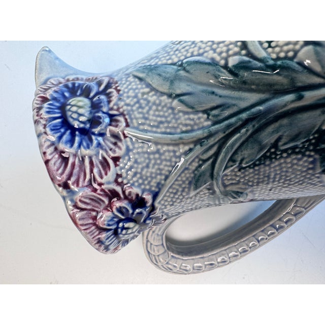 Majolica Pitcher For Sale - Image 9 of 12