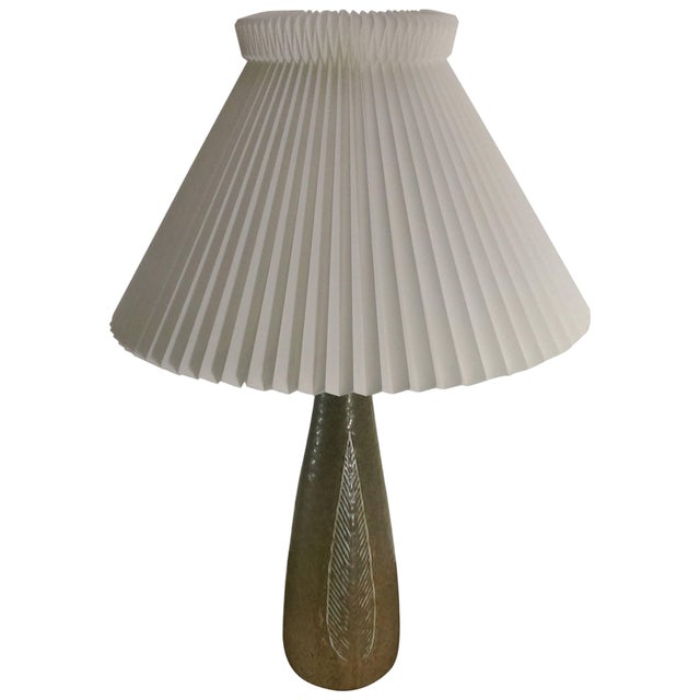 Celadon Glazed Stoneware Lamp by Gerd Bogelund for Royal Copenhagen, 1960s For Sale