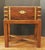 Circa 1840 lap desk box writing box on custom side table stand, English. A handsome example of rosewood with extensive...