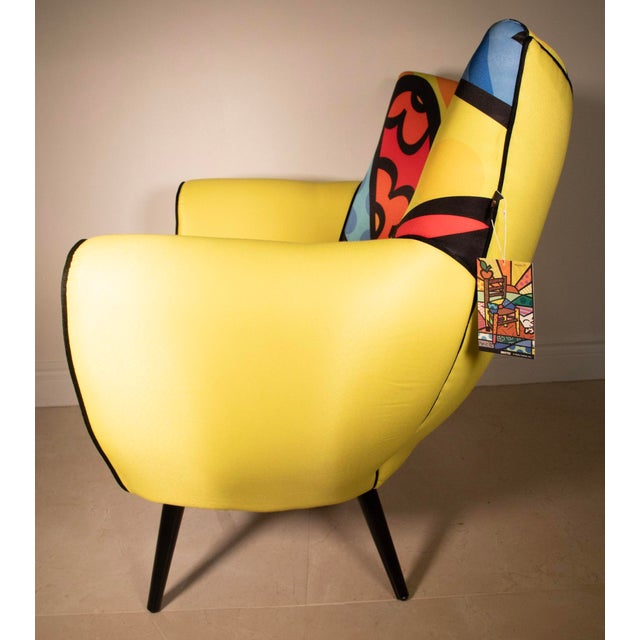 Romero Britto Rare Pop Art Accent Armchair For Sale In West Palm - Image 6 of 8