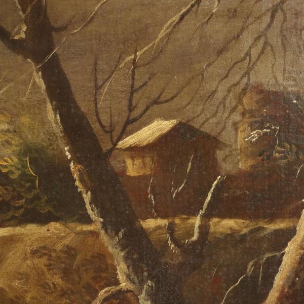 Marco Ricci, Winter Landscape, Oil on Canvas, Framed For Sale - Image 6 of 13