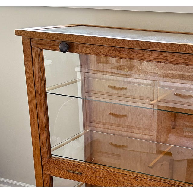 Early 20th Century Oak & Glass Floor Display Case / Cabinet For Sale - Image 14 of 17