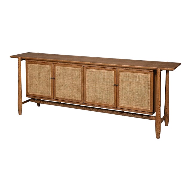 Oak Mid Century Modern Credenza For Sale