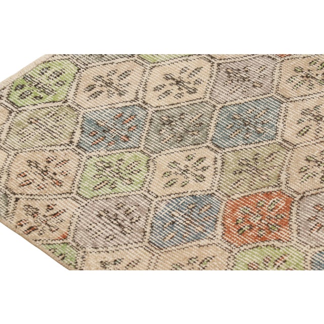 Vintage Zeki Müren Runner With Polychromatic Diamond Patterns, From Rug & Kilim For Sale In New York - Image 6 of 8