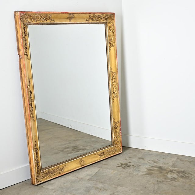19th Century French 19th Century Gold Gilt Empire Mirror For Sale - Image 5 of 9