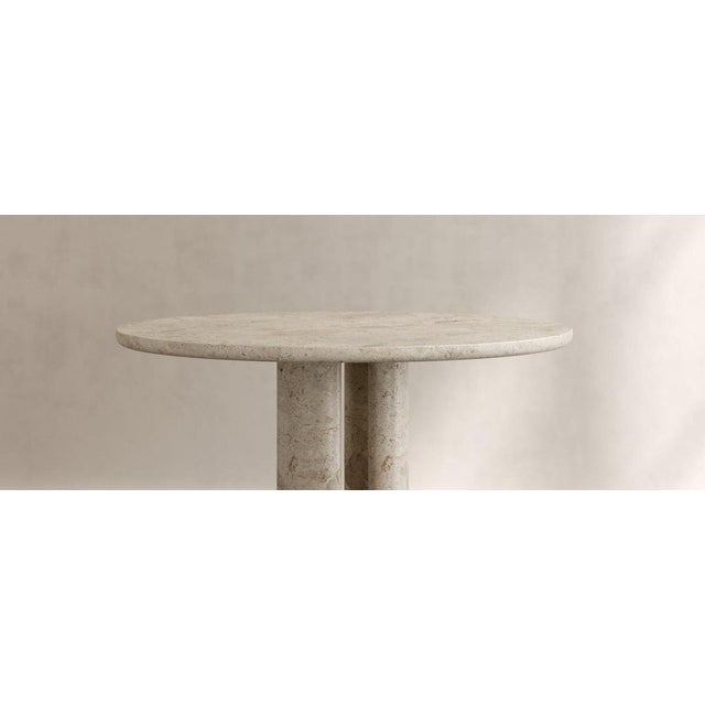 Not Yet Made - Made To Order Roman Dining Table II in Cappucino Limestone by Paloma Editions For Sale - Image 5 of 7
