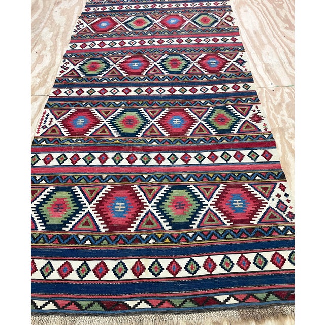 Antique Caucasian Shirvan Kilim For Sale In Chicago - Image 6 of 10