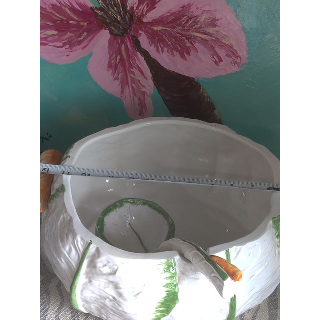 Ceramic Carrot Soup Bowl With Ladle For Sale - Image 7 of 12