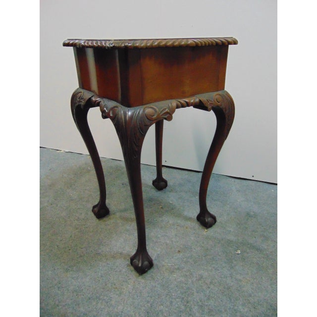 Brown Late 19th Century Centennial Chippendale Carved Nightstand For Sale - Image 8 of 9