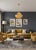 Italian Murano chandelier in Vistosi style. The chandelier has 36 fantastic 36 transparent discs with a central amber spot...