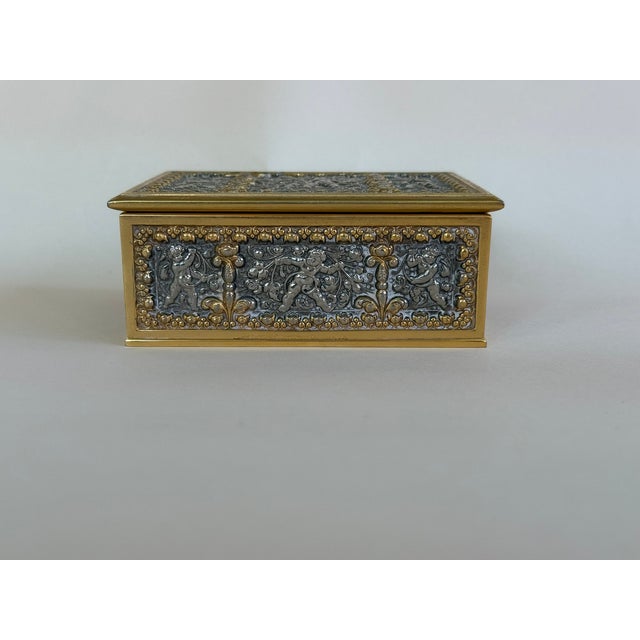 Antique Erhard & Sohne Jewelry Trinket Box Gold Silver For Sale - Image 6 of 6