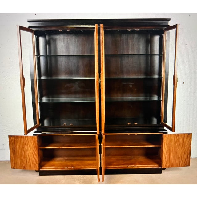 Chin Hua Dining by Raymond Sobota (1914-2010) for Century Furniture: China Cabinet with glass doors and sides, interior...