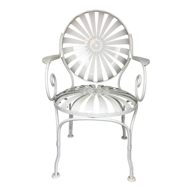 1930s Francois Carré Style Sunburst Arm Chair For Sale