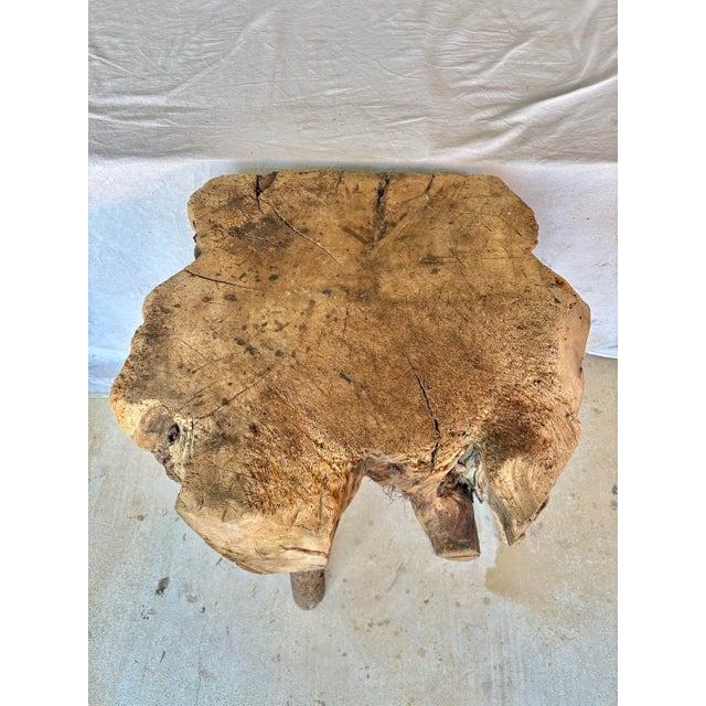 Late 19th Century Late 19th French Wood Live Edge Butcher Table For Sale - Image 5 of 12