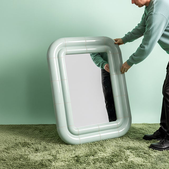 Portalito Mirror in Pastel Mint by Tilecito For Sale - Image 6 of 8