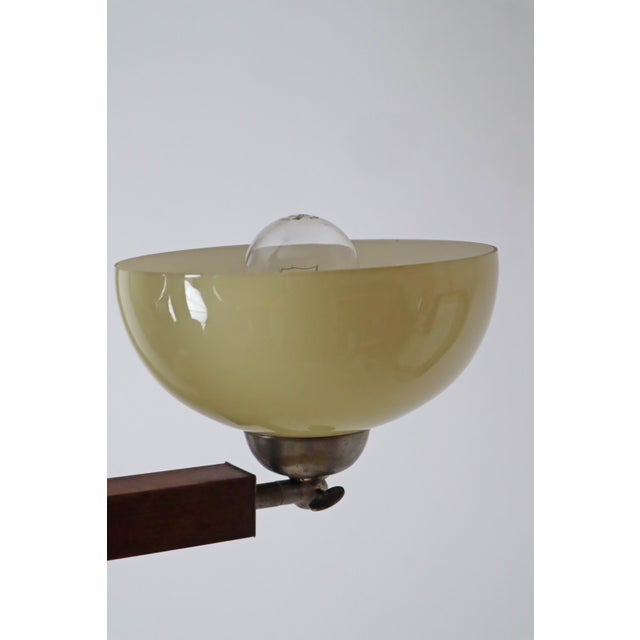 Art Deco 3-Arm Chandelier in Glass, Wood and Chrome, Germany, 1930s For Sale - Image 18 of 18