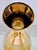 Vintage Italian Murano Tre Fuochi Amber Glass Decanter & 6 Cordial Glasses – 24k Gold Gilt, Hand-Painted High Enamel Flowers For Sale In Dallas - Image 6 of 12