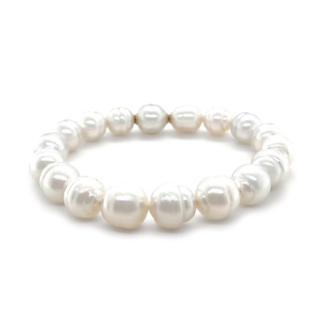 Paspaley Australian South Sea Circle Pearl Diamond Bracelet 0.054ct 29.52g For Sale - Image 4 of 8