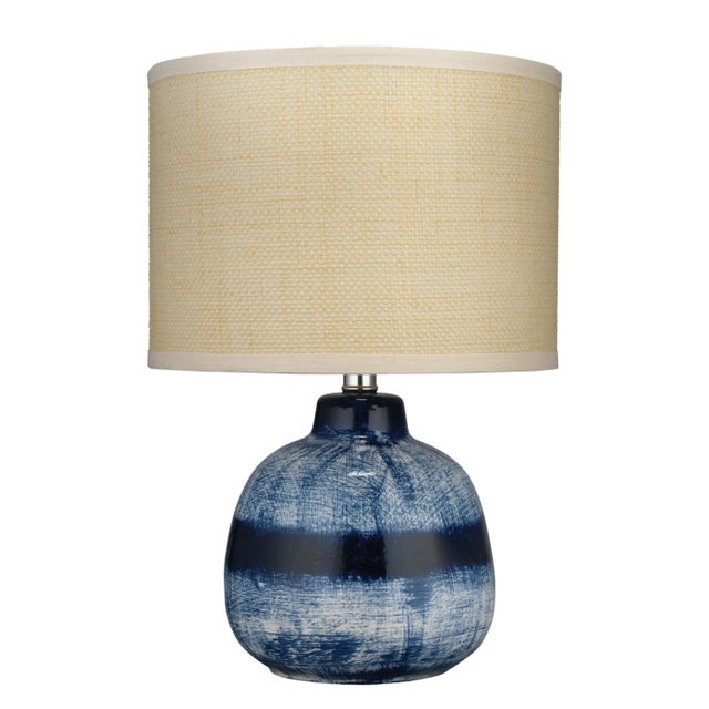 Jamie Young Batik Table Lamp with Raffia Shade, Small For Sale In Los Angeles - Image 6 of 6