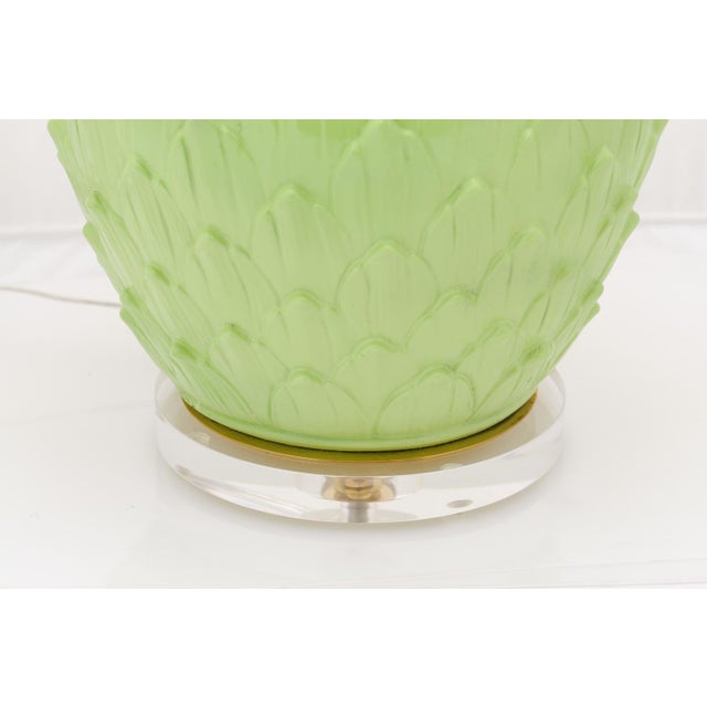 Metal 1960s Bold Mid-Century Artichoke Lamps With Brass & Lucite - a Pair For Sale - Image 7 of 9